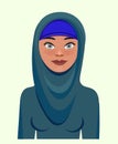 Beautiful muslim woman in niqab - vector